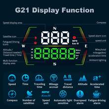 YNF Car GPS HUD Digital Speedometer, Adjustable Overspeed Alarms, Fatigue Driving Reminder, Real‑Time Speed & Odometer Readout, Plug‑And‑Play For All Vehicles - A - View 4