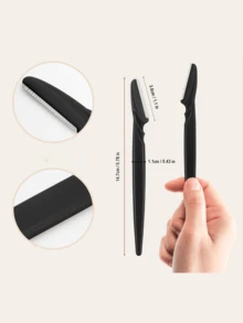 10pcs Women's Facial Exfoliating Razor, Unisex Facial Shaver, And Facial Hair Remover, Skincare Exfoliating Tool For Smoother Skin - Black - View 6
