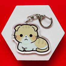 Various Cute Cartoon Cat Breeds Acrylic Keychain Series Cute Cartoon Keyring Bag, Suitcase Accessory Phone Pendant Car Ornament. - Multicolor - View 5