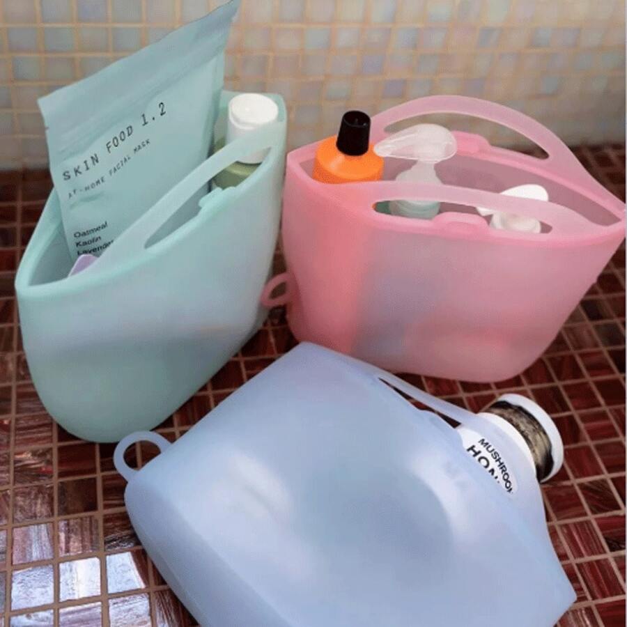 1pc Travel Accessory Suitable For Travel And Outings, New Style Storage Bag With Large Opening Design, Novel Style Women's Makeup Bag, Stationery Pouch, Large Capacity Toiletry Bag - Multicolor - View 1