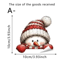 1pc Christmas Light Switch Wall Sticker, Probe Snowman Reindeer Bear Fairy Self-Adhesive Switch Sticker, Removable Vinyl Art Mural Decoration, Suitable For Bedroom And Living Room Christmas Decorations. - Multicolor - View 15
