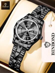 BINBOND Top Brand Fashion Women Quartz Watch Luxury Waterproof Watches Week Date Clock Sport Casual Busines Women Wristwatch - one-size - View 21