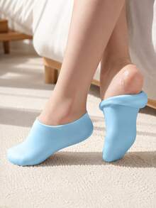 1Pair Silicone Moisturizing Foot Socks, Reusable Socks For Dry Cracked Heels, Soften Rough Skin Foot - Multicolor - View 7