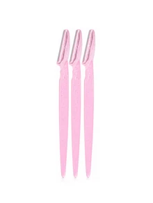 30/24/12/6/3/1pc Glitter Pink , Women's Facial Hair Shaver, Exfoliating Skin Removal Tool With Precision Protective Cap, Reusable, Suitable For Beginners Eyebrow Shaping - Multicolor - View 6