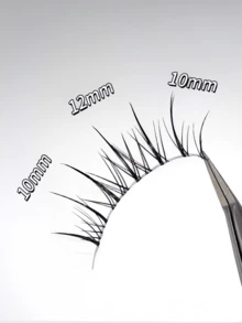 5 Pairs Airy Manga Little Devil False Eyelashes, Natural Air‑Light Clear Thin Band Strip Lashes, Soft Comfortable Reusable Handmade Eye Lashes For Daily Eye Makeup - Black - View 6