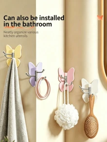 1Set Silicone Bath Brush With Hook, Suitable For Sensitive Skin, Suitable For All Skin Types,Made Of Soft Silicone Material, Silicone Bath Brush And Silicone Loofah 2-In-1 Bath And Hair Brush, Exfoliating Function, Essential Bathroom Care Item - Multi-color - View 8