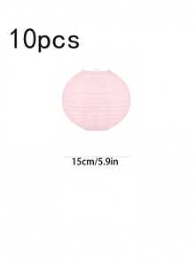 10/5pcs Hot Pink Round Decorative Paper Lanterns, Chinese Style Paper Lanterns Suitable For Country Party, Bridal Shower, Wedding, Birthday, Home Decor - Multicolor - View 16