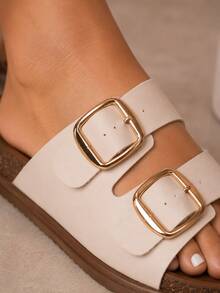 Beira Rio Chinelo Feminino  Bohemian  Casual    Confortável Sandália de Verão Birken  Cortiça  Praia  Férias  Ar livre    Fivela Dupla Ajustável - Off White - Visão 5