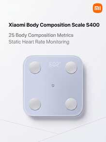 Xiaomi S400 Smart Body Fat Scale Dual-Frequency Accurate Fat Measurement | 25 Body Composition Reports + Static Heart Rate Detection | Supports APP Data Management Multiple Weighing Modes Suitable For The Whole Family - Light Blue - View 12