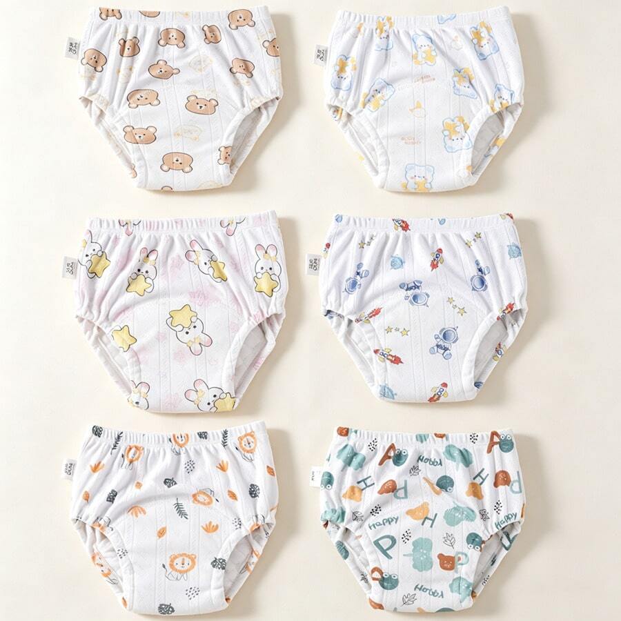Reusable Washable Cloth Diaper Cover, Breathable Toddler Training Underwear, All-Season Baby Toilet Training Pants - Multicolor - View 1