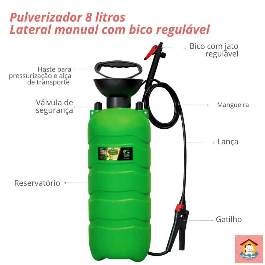 Pulverizador Manual 8litros MEC PET - A - Visão 1