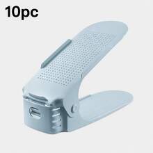 10pcs Adjustable Plastic Shoe Rack - High Quality Space-Saving Entryway, Hallway, Living Room, Bedroom, Bathroom Storage Organizer - Ideal Storage Solution For Home And Dorm, Simple And Convenient - View 15
