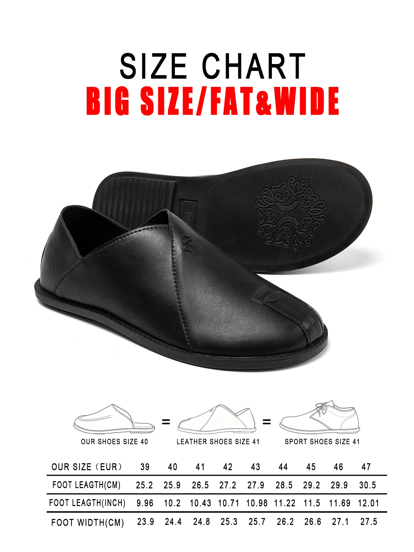 Giày lười nam size lớn xỏ chân phong cách thường ngày, thêu tinh xảo, đường may chắc chắn, thân giày mềm dẻo, thoải mái và không gây cọ xát