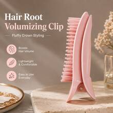 1pc Hair Root Volumizing Clip With Comb Teeth, Fluffy Crown Styling Hairpin For Women, Bangs Shaping And Hair Lift Accessory For Daily Hairstyling,Shower Curtains,Art,Fall Home Decor,Fall Decor,Car Accessories For Women,Coffee Bar Accessories - Pink-1Pc - View 1