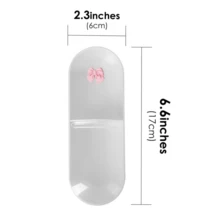 Travel Cotton Swabs And Round Holder, 2pcs (White, Grey) - 2-piece Set - View 4