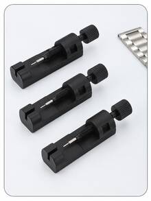 5Pcs Watch Repair Tool Set, Watch Band Adjuster, Steel Band Link Remover, Watch Chain Shortening Tool, Watch Band Size Adjustment Tool, Watch Repair Tool Kit, Spring Bar Remover, Watch Repair DIY Tool, Suitable For Stainless Steel Watch Bands - Black - View 5