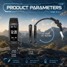 GAWSUG Gelang Pintar Ultra Tipis 4,7mm Pelacak Kebugaran Pria Wanita Baterai 15 Hari Monitor Detak Jantung SpO2 Tidur Layar Sentuh Gelang Hadiah - View 6