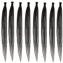 24-Inch Thin 0.6cm Synthetic Dreadlock Extensions - 1/6/8 Packs Crochet Hair Extensions For Reggae, Hip-Hop, Halloween, And Christmas - Soft, Handmade, 5 Strands Locs Dreads For Hair Styling - Multicolor - View 18