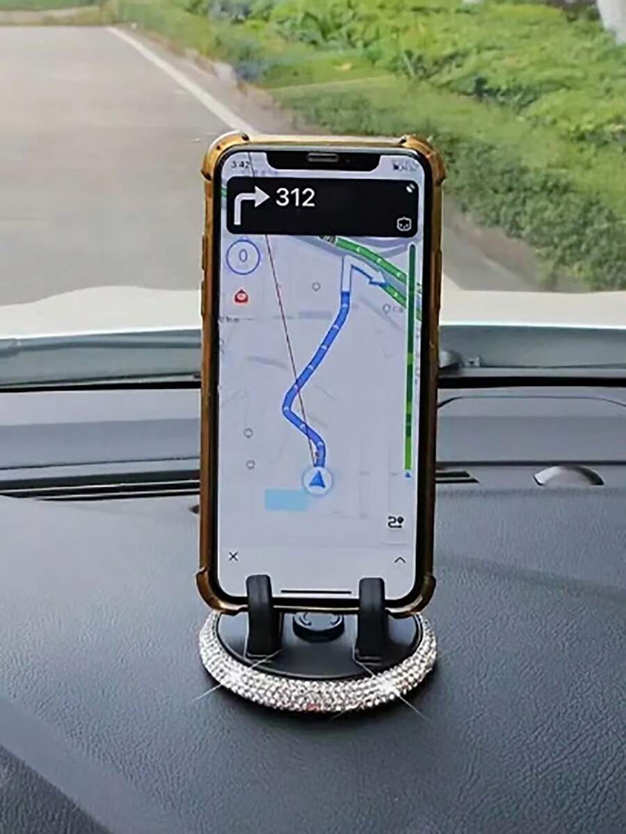 360° Rotatable Magnetic Vacuum Suction Cup Car Phone Holder Universal Type, Car Phone Holder, 360 Degree Rotation, Navigation Support Stand, Adhesive Type, Suitable For Car Interior And Home Office Universal