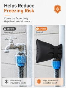 Outdoor Winter Faucet Cover – Insulated, Waterproof, And Reusable; Suitable For Gardens And Farms; Easy To Install With Securing Straps - Multicolor - View 3