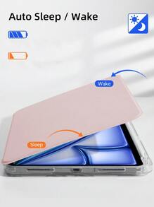 DANYCASE 可旋轉保護殼，適用於 iPad Air 8 (M4) 11 吋/13 吋 2026 第 11 代 (A16)、2025 第 10 代 10.9 吋、Air 11/13 M2/M3 2024/2025、Air 第 4 代/第 5 代 10.9 吋，360 度旋轉可拆卸式保護蓋 - 粉色 - 查看 5