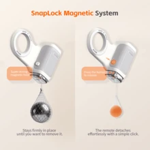 COMITOK MOCA Magnetic Phone Holder With Fill Light, Suitable For IPhone, Anti-Drop Design, Detachable Remote Control And Keychain, No App Required, Essential For Selfie, Video Live Streaming, Photographer Gift - White - View 8