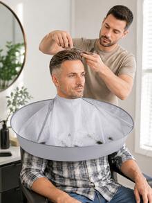 Adjustable Haircutting Cape, Foldable Haircutting Sunshade Cape, Suitable For Salon And Home Use, Unisex For Adults - Multicolor - View 4