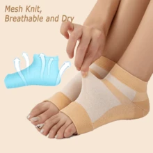 [Comfortable Compression Sleeves] 3 Pairs Ankle Compression Sleeves, Open Toe Nylon Socks For Men And Women, Suitable For Cycling Running Yoga - Multicolor - View 5