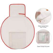 Benxoine 1 Set Baby Diaper Changing Pad, Cute Pattern, With Diaper Storage Bag, Portable Travel Organizer, Suitable For Newborn Care - Fox - View 3