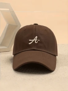 Custom Embroidered Solid Color Baseball Cap, Unisex Adjustable Lightweight Sun Hat, Classic Solid Color Daily And Formal Occasion Sun Hat, Durable Headwear With Customizable Embroidered Text, Custom Text Content - Brown - View 7