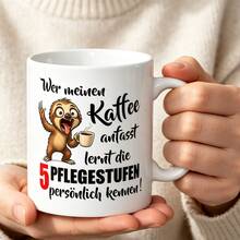 Funny Sloth Coffee Mug, "Who Dares Touch My Coffee, I'll Beat Him!" Slogan Cup, Humorous Gift For Coffee Lovers, Perfect For Juice, Milk, Coffee - Perfect Birthday And Holiday Gift For Family, Gift For Him, Funny Mug - Multicolor - View 2
