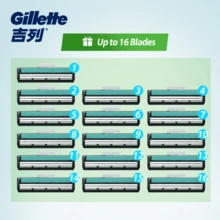 Gillette Vector Razor Blades For Men, Pack Of 16 Blades - Safety Razor - View 7