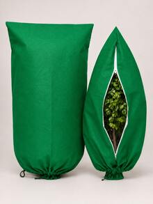 透氣不織布植物防霜蓋，可重複使用冬季植物防霜毯附抽繩，戶外灌木與樹木保暖罩，防風防水寒冷天氣植物包覆袋，適用於花園盆栽植物 - 多色 - 查看 12