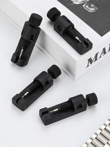 5Pcs Watch Repair Tool Set, Watch Band Adjuster, Steel Band Link Remover, Watch Chain Shortening Tool, Watch Band Size Adjustment Tool, Watch Repair Tool Kit, Spring Bar Remover, Watch Repair DIY Tool, Suitable For Stainless Steel Watch Bands - Black - View 4