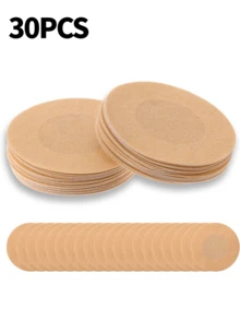 100/50 Pieces Disposable Round Nipple Pads Tape Nipple Patches Non-Woven Nipple Patches Chest Patches, Sports Chest Patches Invisible Chest Patches - Apricot - View 8