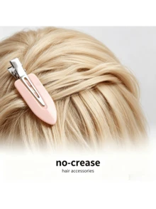 24pcs Seamless No-Crease Duckbill Hair Clips, Suitable For Makeup, Salon Hair Sectioning And Bangs, Black/Pink/White Hair Clips With Gift Box - Random - View 5