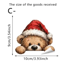 1pc Christmas Light Switch Wall Sticker, Probe Snowman Reindeer Bear Fairy Self-Adhesive Switch Sticker, Removable Vinyl Art Mural Decoration, Suitable For Bedroom And Living Room Christmas Decorations. - Multicolor - View 13