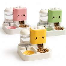 2-In-1 PP Gravity Cat Food Dispenser And Water Bowl, 900ml Water Tank And 2800g Food Hopper, With Independent Bowl And Integrated Base - Automatic Feeder + Water Fountain (2.2L + 1L) - View 9