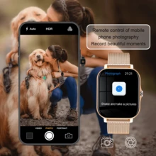 2026 New 1.83-Inch Large Screen Smartwatch, Unisex, Dual Straps, High-Definition Display, Colorful Straps, Message Notifications, Call Answering, Convenient Music Control, Sports Mode, Best New Year Gift - Gold Silicone + Steel - View 6