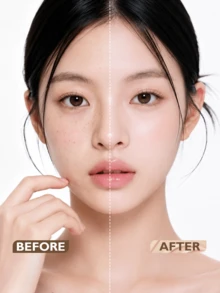 Primer Makeup Eunarz, Alas Bedak Ringan yang Melembapkan dan Menghaluskan, Menyamarkan Pori-Pori dengan Efek Fokus Lembut, Menciptakan Kulit Wajah Sempurna dan Bercahaya - Telanjang - View 3