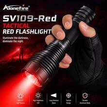 Senter LED Daya Tinggi Alonefire Cahaya Merah, Aluminium, Dapat Diisi Ulang, Lampu untuk Berkemah, Aktivitas Luar Ruangan, Mendaki, Berburu, Memancing, dan Mengamati Bintang. - MultiWarna - View 2