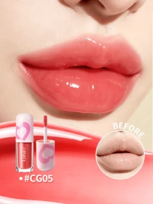 Eunarz Glitter Lip Gloss Tinted Lip Oil Balm Moisturizing Shiny Lip Care Non-Sticky Hydrating Suitable For Dry Lips - #CG05 Currant Jam - View 2