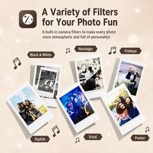 FujiFilm Mini LiPlay Digital Instant Camera, Phone Bluetooth Direct Connection Printing + Voice Recording QR Code Postcard, Anti-Waste Selfie Gadget - View 3