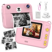 Instant Camera For Kids,Includes Three Rolls Of Printing Paper, USB Charger, And Features For Digital Photography, Video Recording, And Delayed Printing, Perfect For Thanksgiving, Christmas, And New Year Gifts. - Multicolor - View 14