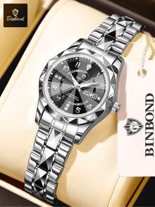 BINBOND Top Brand Fashion Women Quartz Watch Luxury Waterproof Watches Week Date Clock Sport Casual Busines Women Wristwatch - one-size - View 15