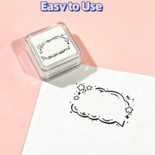 1 buah Stempel Sensitif Cahaya Seri Ins Style Planner, Stempel Bingkai Pesan Minimalis, Stempel Persegi untuk Catatan Jadwal Kehidupan Pribadi, Stempel Dekoratif Pola Bingkai Kreatif, Cocok untuk Seni & Kerajinan, Buku Harian, Scrapbook, Perencana, Surat, Pembuatan Kartu, Alat Bahan Dekorasi Perencana Multifungsi - Segel persegi transparan - View 15