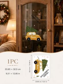 SUPSTICKER Christmas Car Window Stickers, Holiday Snowflake Glass Decals, 4 Styles, 23.65x32.5cm, Home Window Decor - Car - View 15