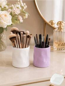 Glossy Wavy Storage Cup, Bathroom Organizer, Makeup Brush Holder, Vanity Decor, Gift For Her - Multicolor - View 10