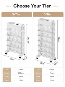 1pc Movable Classroom Desk Side Bookshelf, Wall Desk Book Combination Storage, Book Rack, Hanging Desk Side Trolley - White - View 11