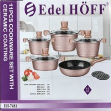 11 Pcs Champagne Aluminum Cookware Set, Glass Lids With Heat‑Resistant Handles, Comes With 2 Accessories, Compatible With Gas And Induction Cooker, Suitable For Making Soup, Stewing And Frying All Kinds Of Ingredients In Household Kitchen - View 11
